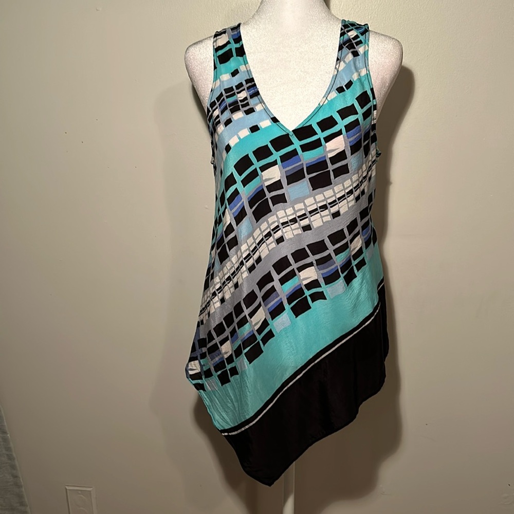 NICE+ZOE Silk Blend Sleeveless Top Size M.